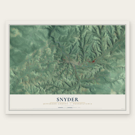 Snyder, Jefferson County, Pennsylvania map print, the full design