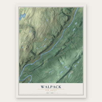 Walpack, New Jersey map print, the full design