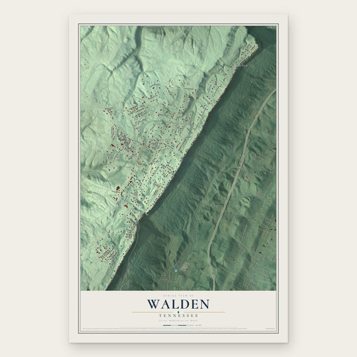 Walden, Tennessee map print, the full design