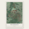 Hyattsville, Maryland map print, the full design