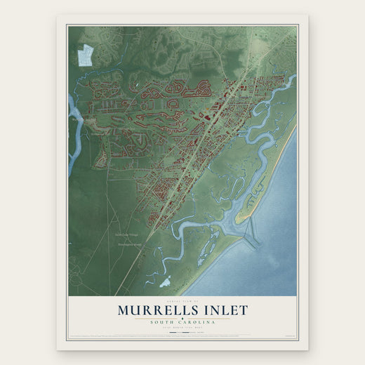 Murrells Inlet, South Carolina map print, the full design