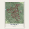Rohnert Park, California map print, the full design