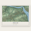 Hellam, Pennsylvania map print, the full design