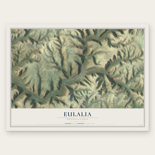 Eulalia, Pennsylvania map print, the full design