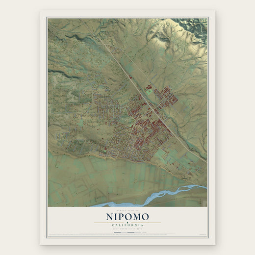 Nipomo, California map print, the full design