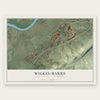 Wilkes-Barre, Luzerne County, Pennsylvania map print, the full design