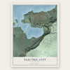 Electric City, Washington map print, the full design