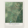 New Bloomfield, Missouri map print, the full design