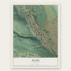 Alma, Colorado map print, the full design