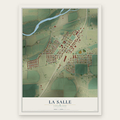 La Salle, Colorado map print, the full design