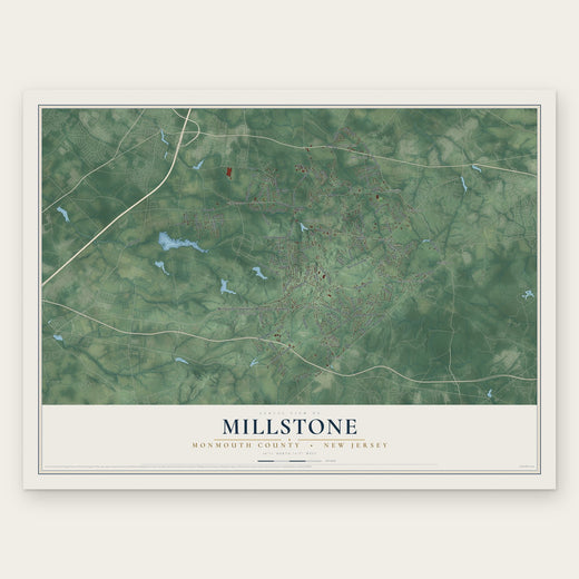 Millstone, Monmouth County, New Jersey map print, the full design