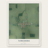 Yorkshire, Ohio map print, the full design