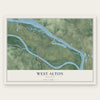 West Alton, Missouri map print, the full design