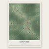 Kountze, Texas map print, the full design