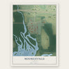 Mooresville, Alabama map print, the full design