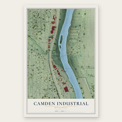 Camden Industrial, Minnesota map print, the full design