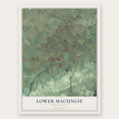 Lower Macungie, Pennsylvania map print, the full design