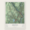 Shelton, Connecticut map print, the full design