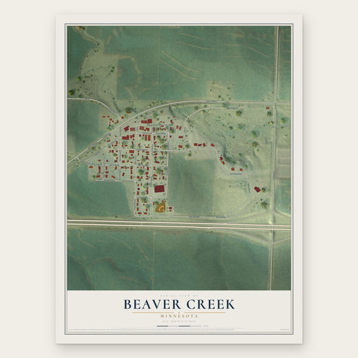 Beaver Creek, Minnesota map print, the full design