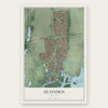 Seaford, New York map print, the full design