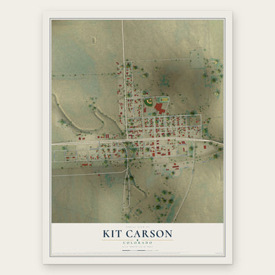 Kit Carson, Colorado map print, the full design