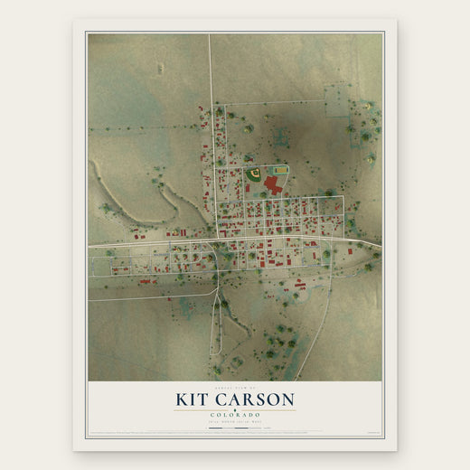 Kit Carson, Colorado map print, the full design