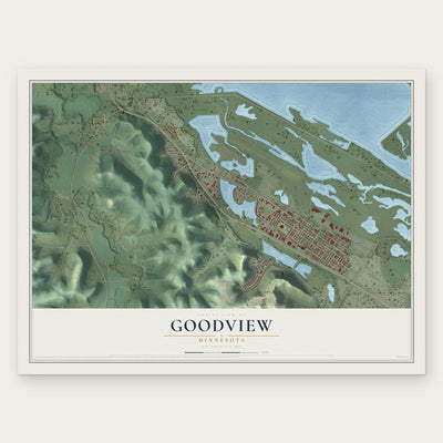 Goodview, Minnesota map print, the full design