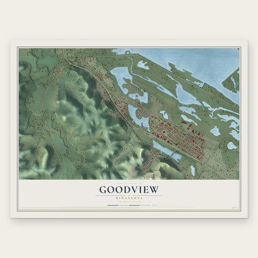 Goodview, Minnesota map print, the full design