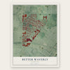 Better Waverly, Maryland map print, the full design