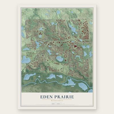 Eden Prairie, Minnesota map print, the full design