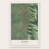 Afton, Wyoming map print, the full design