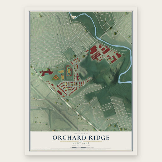 Orchard Ridge, Maryland map print, the full design