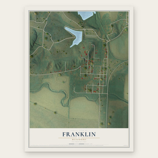 Franklin, Missouri map print, the full design