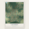 Garysburg, North Carolina map print, the full design