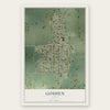 Goshen, Utah map print, the full design