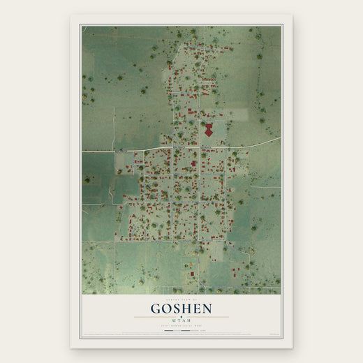 Goshen, Utah map print, the full design