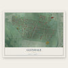 Glendale, Ohio map print, the full design