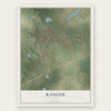 Ranger, Texas map print, the full design