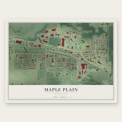 Maple Plain, Minnesota map print, the full design