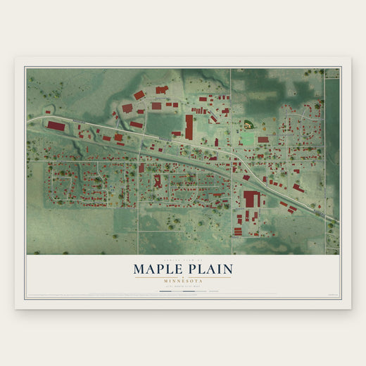 Maple Plain, Minnesota map print, the full design