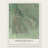 Westover Hills, Texas map print, the full design