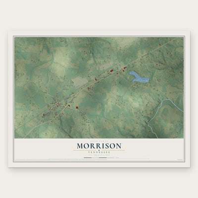 Morrison, Tennessee map print, the full design