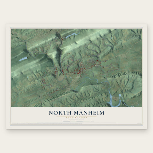 North Manheim, Pennsylvania map print, the full design