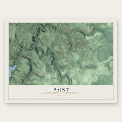 Paint, Somerset County, Pennsylvania map print, the full design