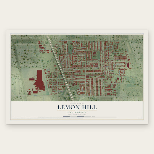 Lemon Hill, California map print, the full design