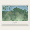 Clark, Pennsylvania map print, the full design
