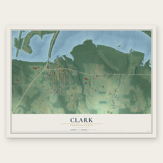 Clark, Pennsylvania map print, the full design