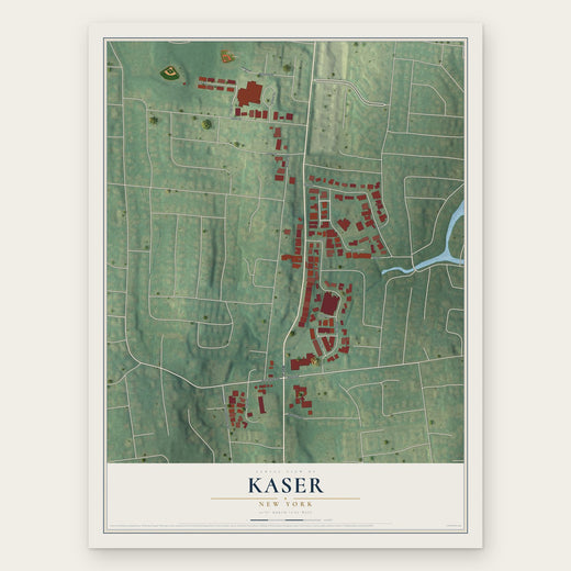 Kaser, New York map print, the full design
