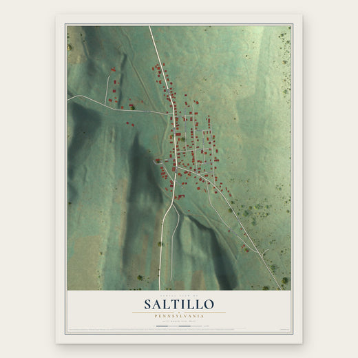 Saltillo, Pennsylvania map print, the full design