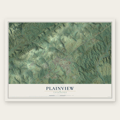 Plainview, Tennessee map print, the full design